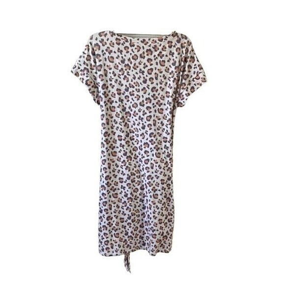 Merokeety Boutique NWT Tie Front Leopard Print Midi Dress Size XL - Picture 5 of 7